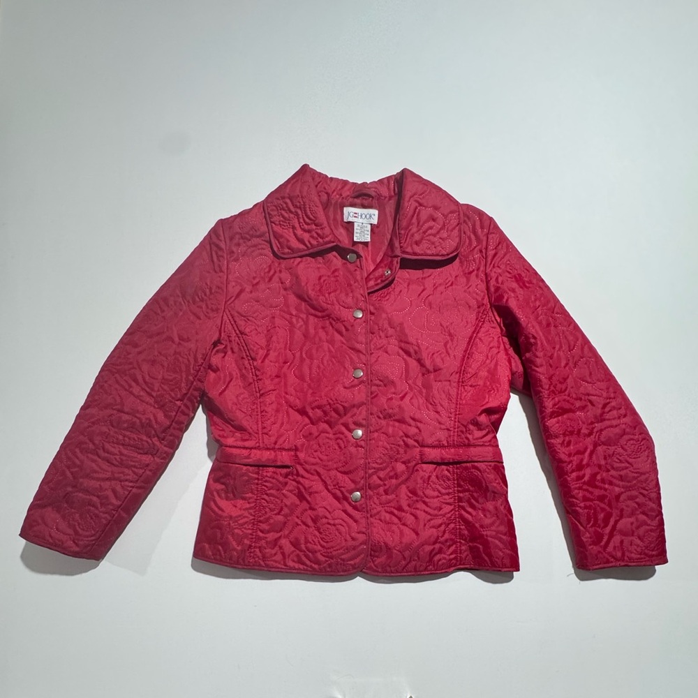 JG Hook Snap Button Front Long Sleeve Lightweight Coat Jacket  Size M